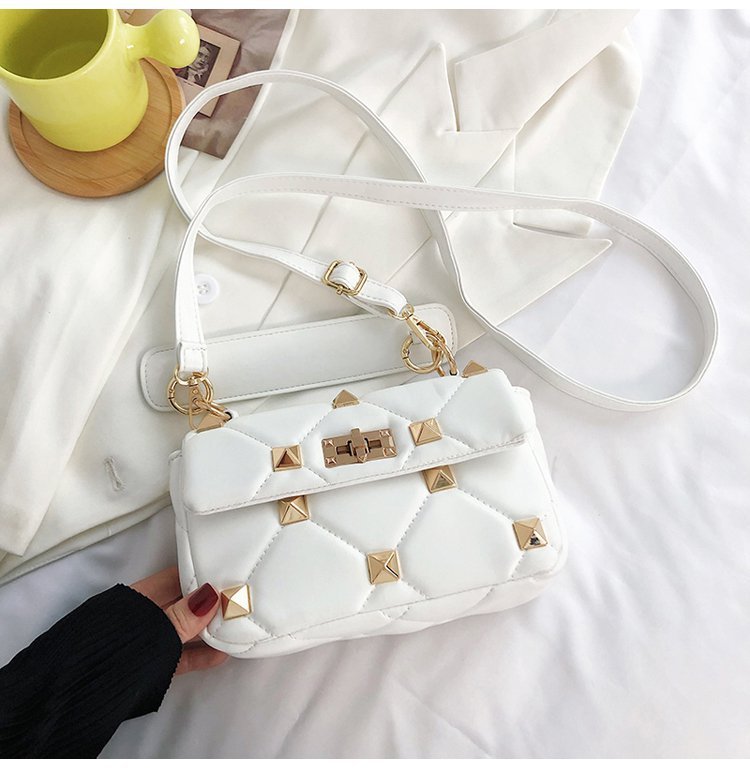 Bolso bandolera cuadrado Western para mujer - Correa de hombro de 320 g