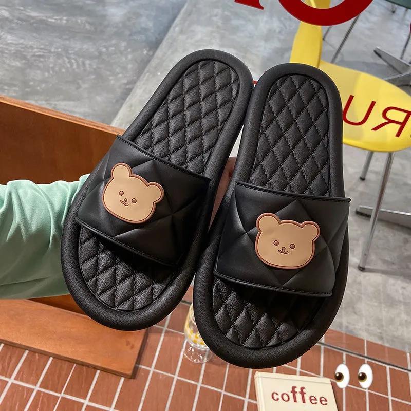 Summer Beach Flip Flops Teddy Bear - Comfortable Bathroom Home Slippers