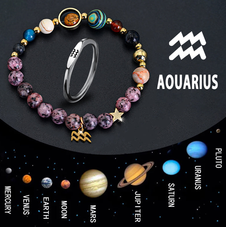 Anillos astrales minimalistas de los 12 signos del zodiaco, 20 g