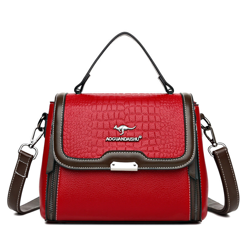 Bolso de hombro cuadrado de PU para mujer, 600 g - Bandolera compacta