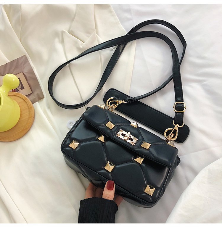 Bolso bandolera cuadrado Western para mujer - Correa de hombro de 320 g
