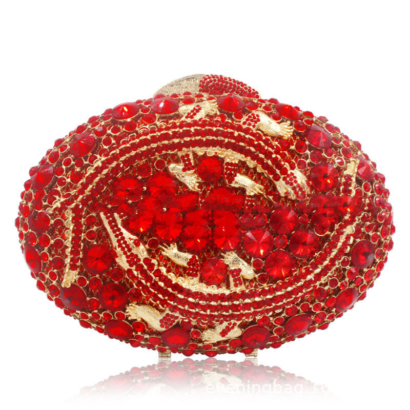 Bolso de mano de noche con diamantes de imitación - Estuche para joyas para mujer