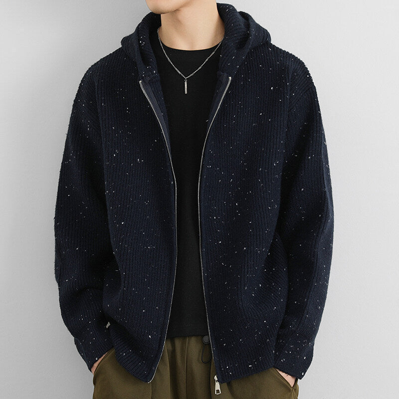 Cardigan Homme à Capuche Épais - Pull Chaud Personnalisé Hiver