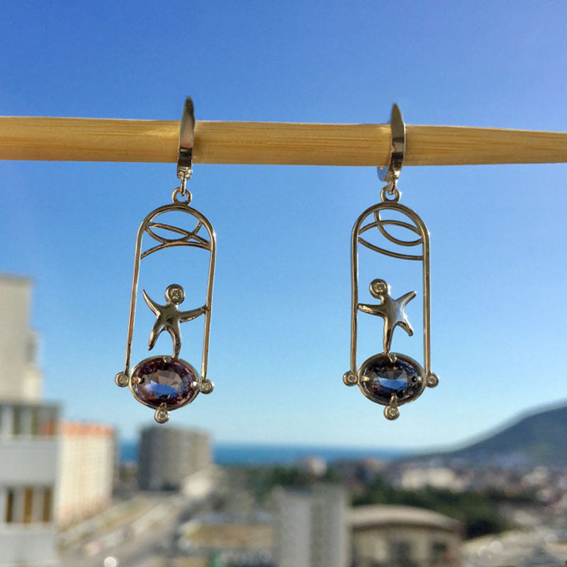 Pendientes asimétricos de 20 g - Varias formas geométricas