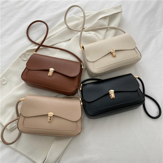 Bolso de hombro sencillo de color sólido para mujer