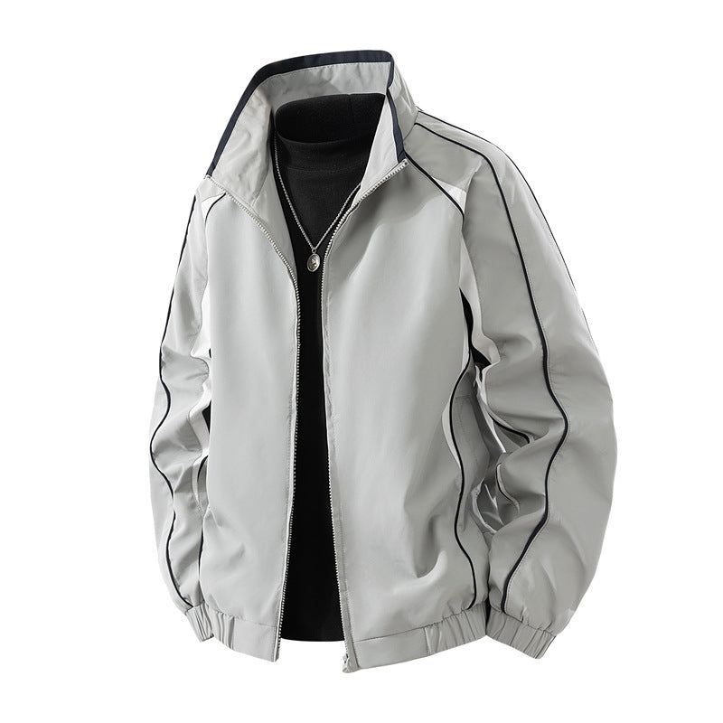 Chaqueta cortavientos informal para hombre - Chaqueta holgada para exteriores