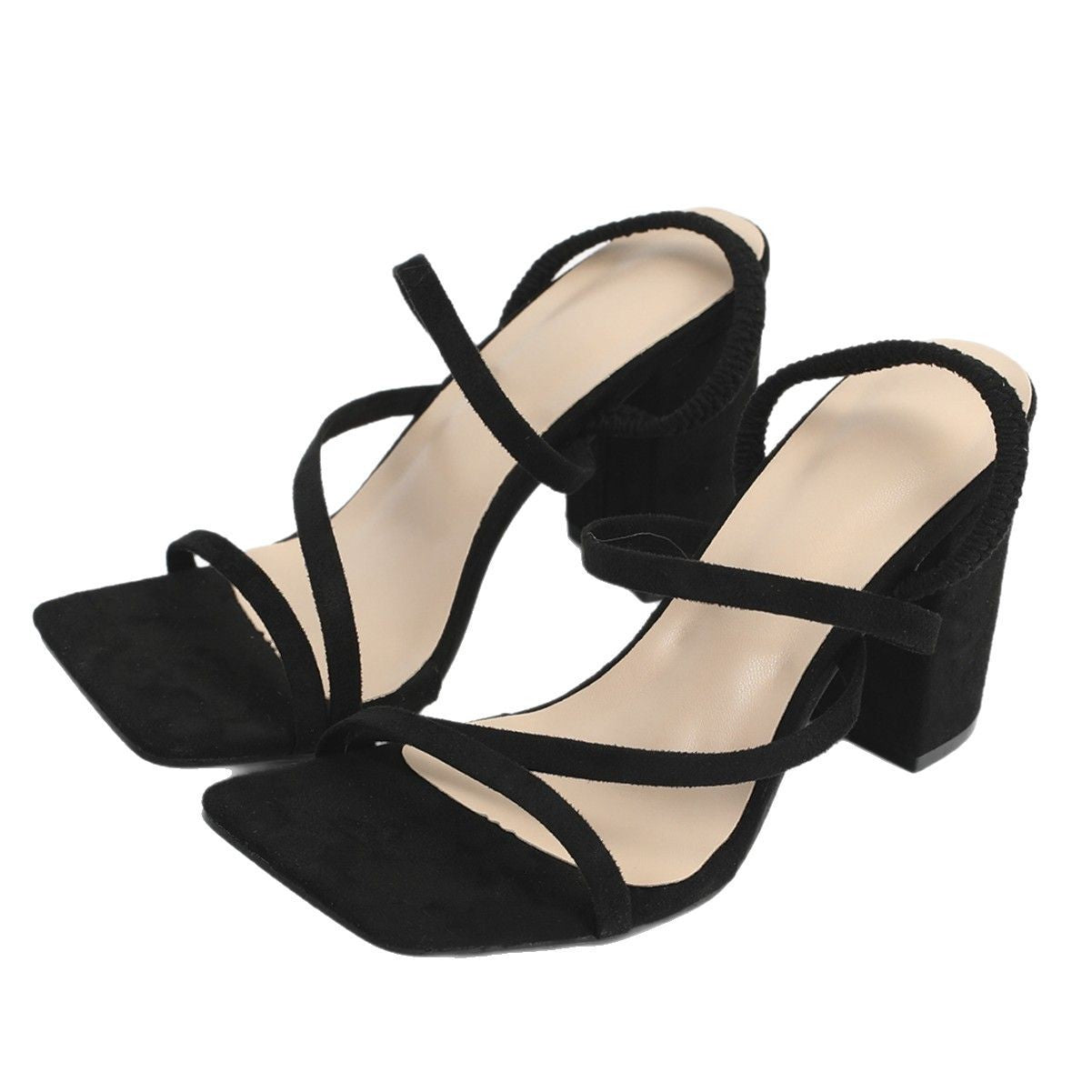 Sandalias de tacón alto con cordones cruzados para mujer: estilo elegante y sexy