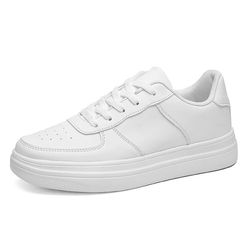 Men's White Platform Sneakers - Large Size Spring Summer