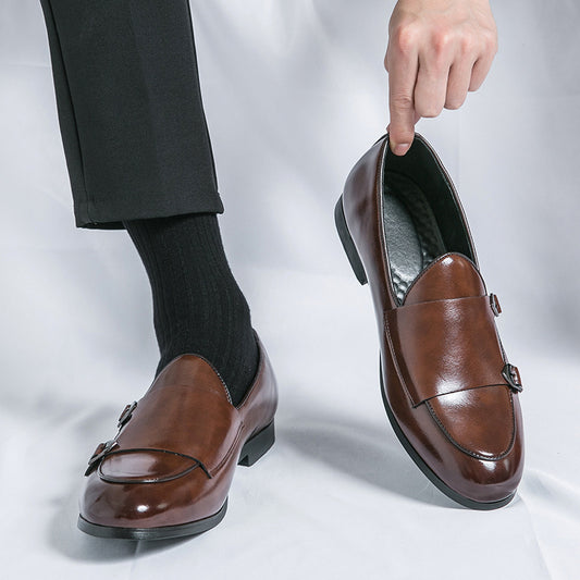 Chaussures Homme Cuir Double Boucle - Style Automne Élégant