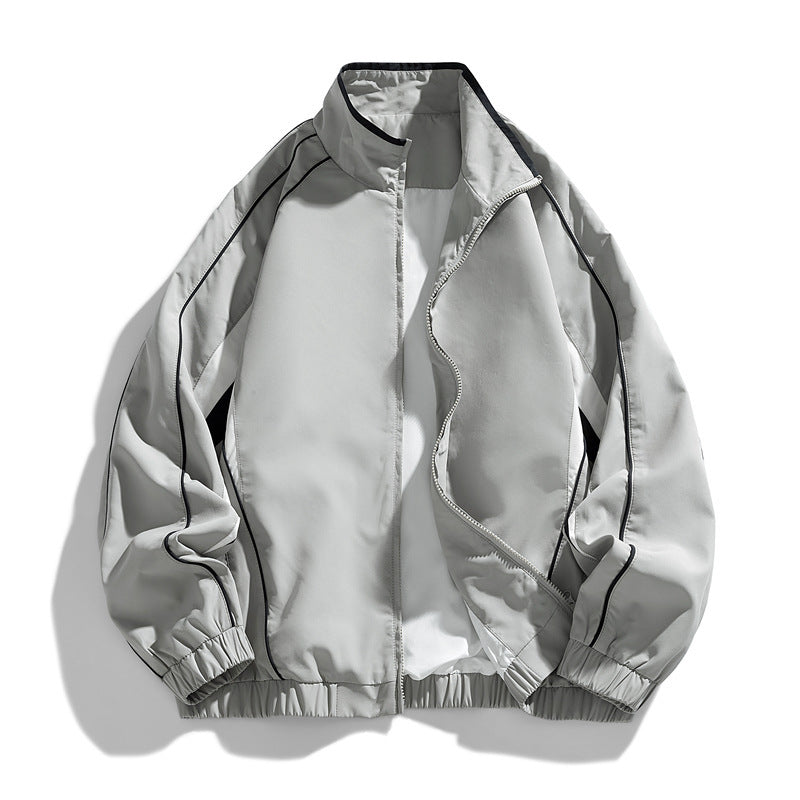 Chaqueta cortavientos informal para hombre - Chaqueta holgada para exteriores