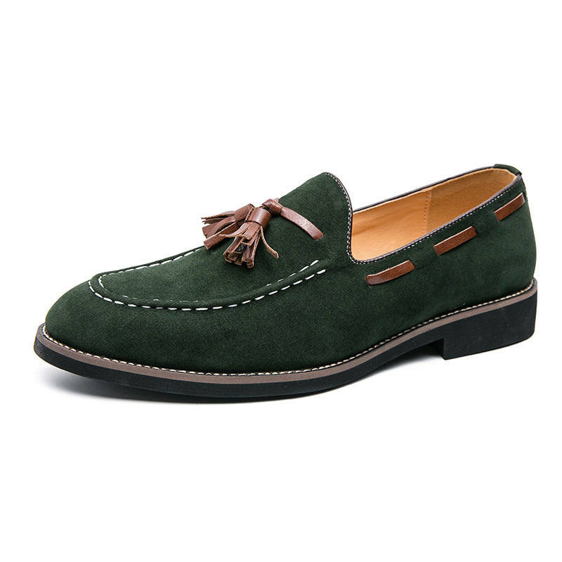 Men's Suede Fringed Loafers - Plus Size Comfort Loafers