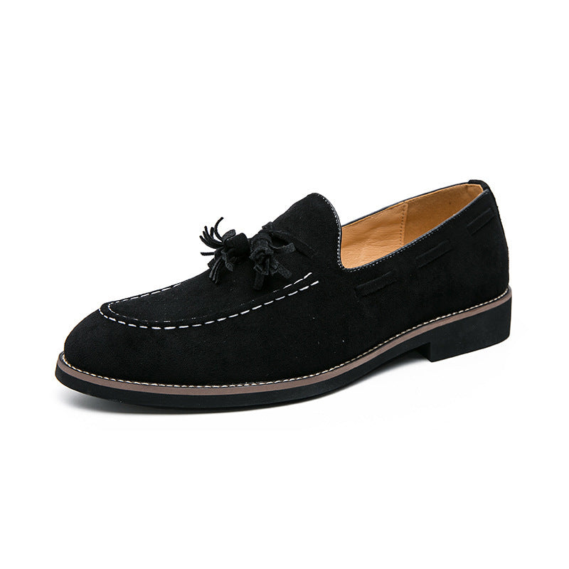 Men's Suede Fringed Loafers - Plus Size Comfort Loafers