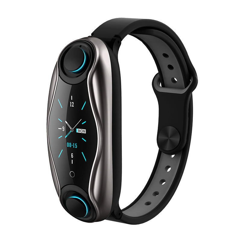 Bluetooth Smart Bracelet with Built-in Earphone - 2-in-1 Smartwatch