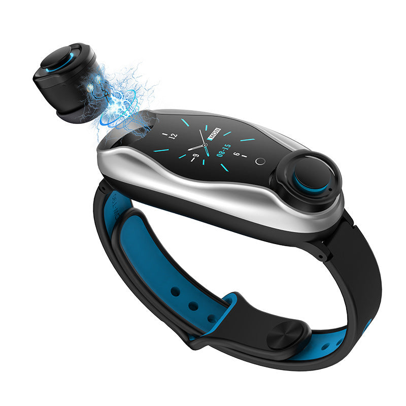 Bluetooth Smart Bracelet with Built-in Earphone - 2-in-1 Smartwatch
