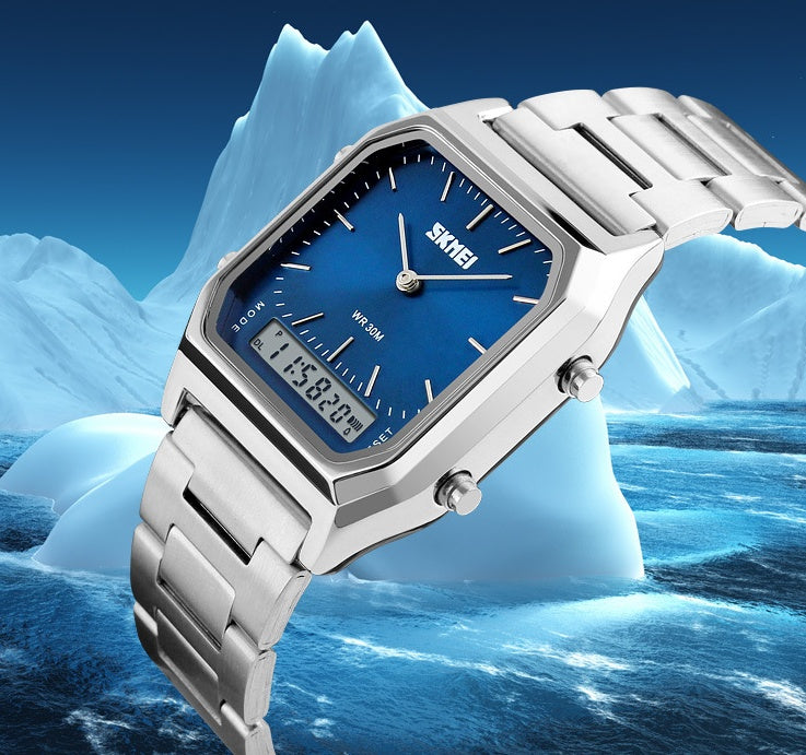 Montre Homme Business Rétro Classique - Bracelet Acier Électronique