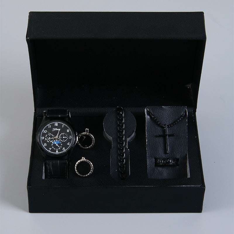 Set de regalo de negocios para hombre - Reloj, joyería y accesorios (4 piezas) | SADJÉ