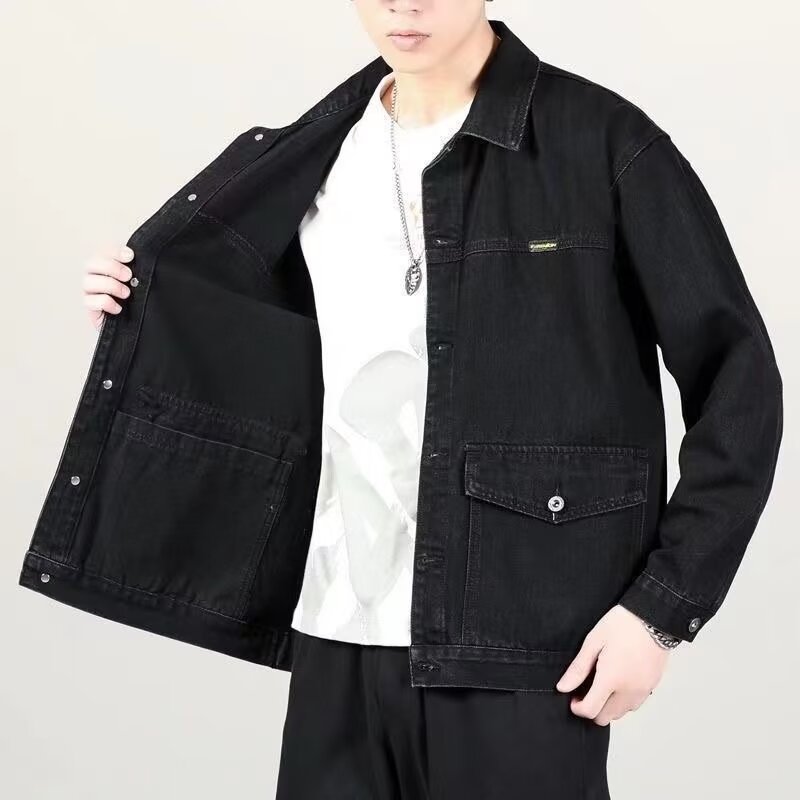 Men's American Casual Denim Jacket - Workwear Jean Jacket