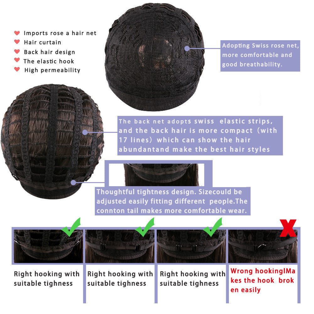 Women's Short Curly Wig - Synthetic Hair, Natural European Style