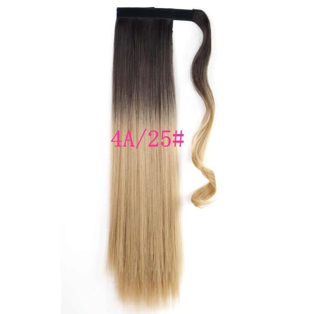 Long Straight Ponytail Hairpiece - Heat Resistant Synthetic Hair Extension