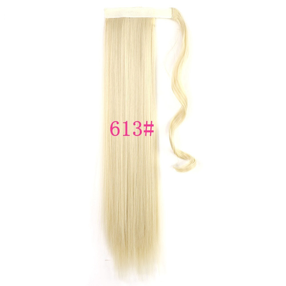 Long Straight Ponytail Hairpiece - Heat Resistant Synthetic Hair Extension