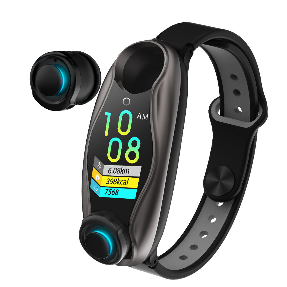 Bluetooth Smart Bracelet with Built-in Earphone - 2-in-1 Smartwatch