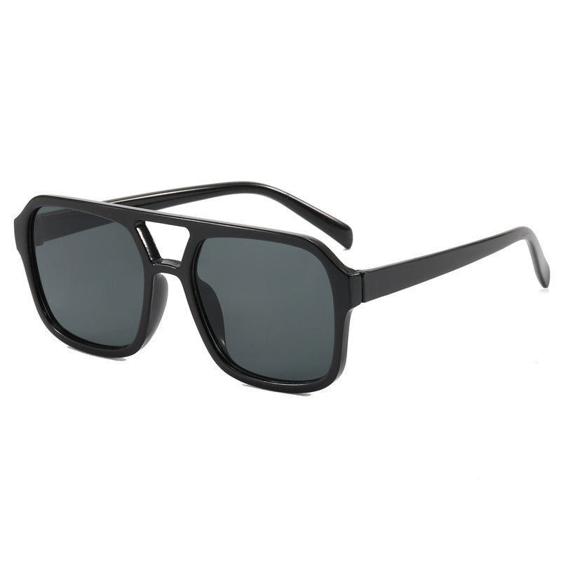 Lunettes de Soleil Rétro Femme Double Poutre - Protection UV Fashion Personnalisées