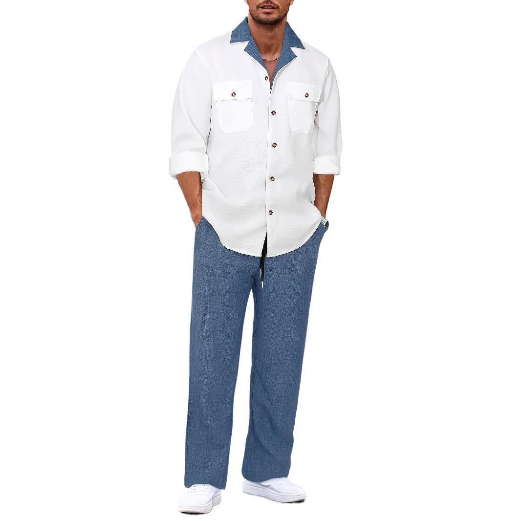 Ensemble Costume Décontracté Homme - Veste et Pantalon Créatif