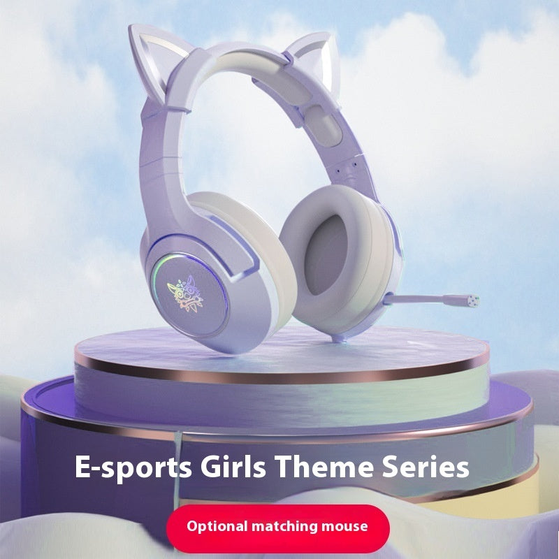 Teclado mecánico para juegos morado + ratón con cable - Interruptor para juegos verde