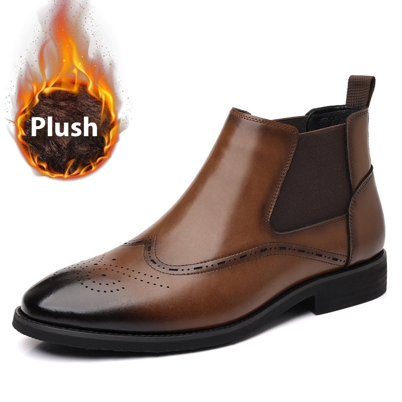 Boots Homme Vintage British Fourrées - Bottines Casual Hiver