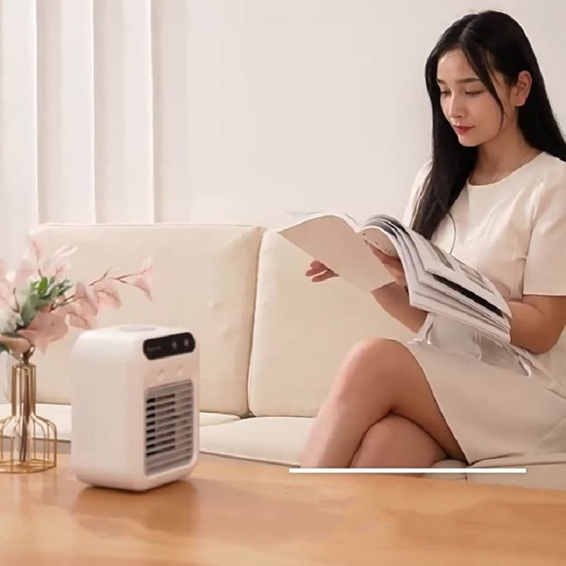 25W Portable Air Cooler Fan - USB Mobile Air Conditioner with Mist Spray