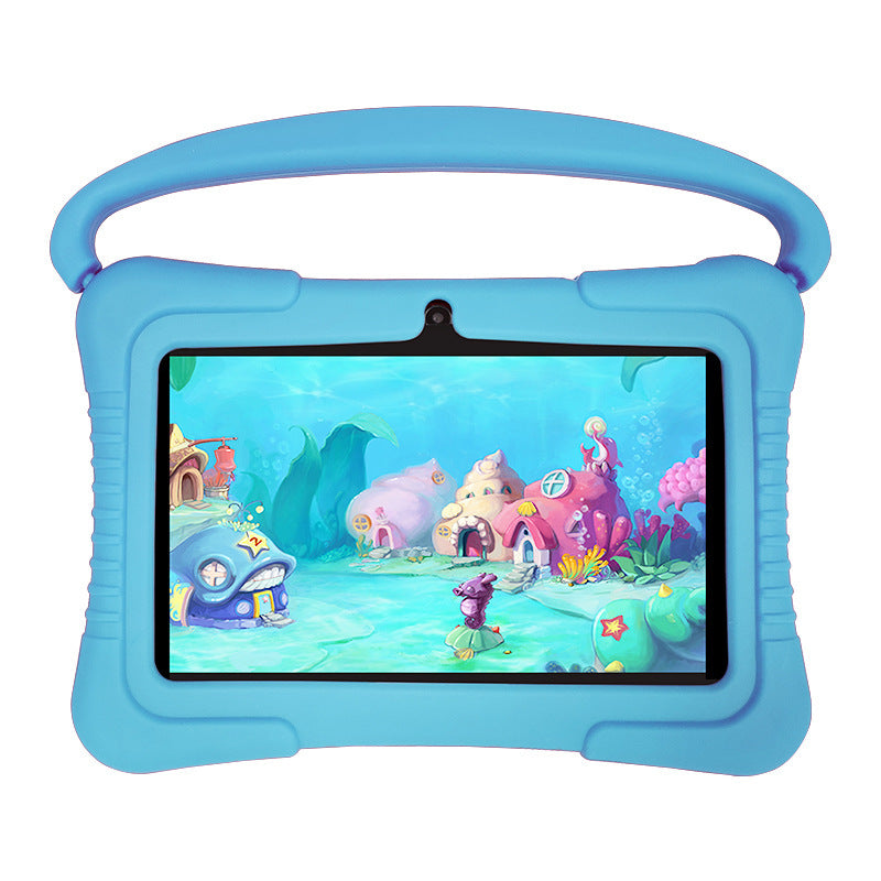 Tableta infantil de 7 pulgadas con Android 10, 16 GB, procesador de cuatro núcleos para uso educativo.
