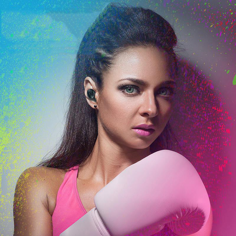 Auriculares deportivos inalámbricos Bluetooth 5.0 - Estéreo impermeable con estuche de carga