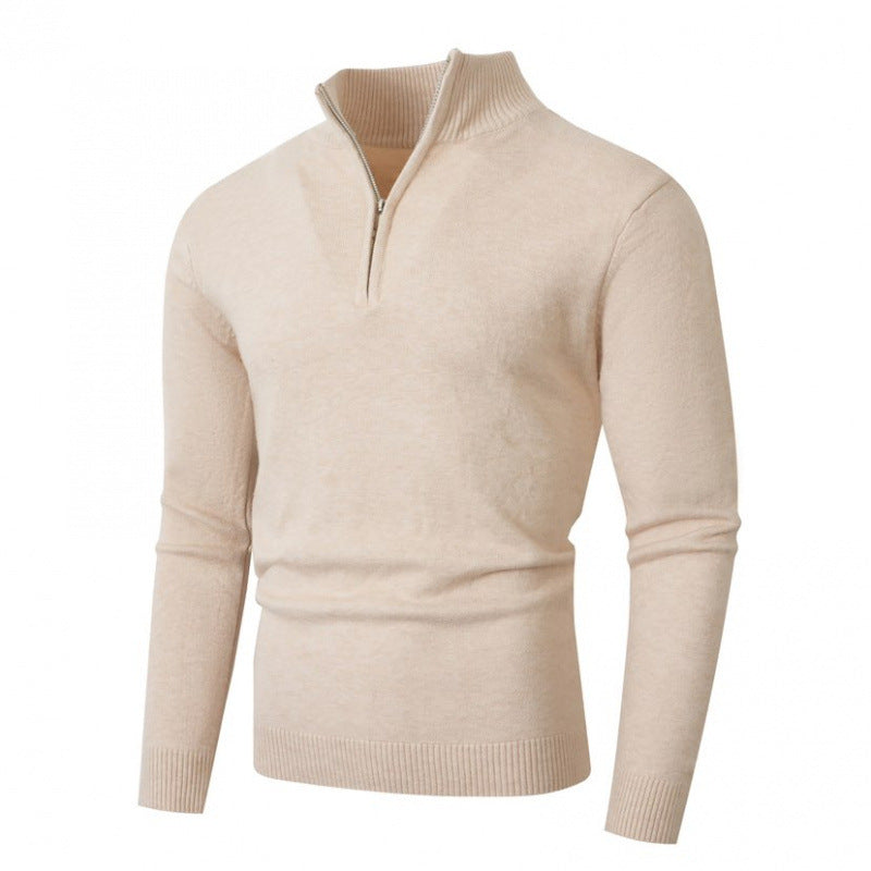 Pull Homme Grande Taille Doublé Polaire - Zip et Col Montant