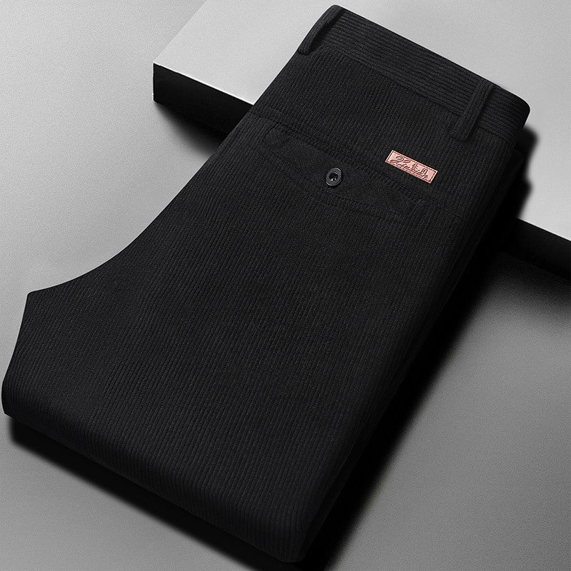 Pantalon Velours Côtelé Homme Automne-Hiver - Taille Haute Confort Senior 50 ans+