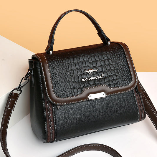 Bolso de hombro cuadrado de PU para mujer, 600 g - Bandolera compacta