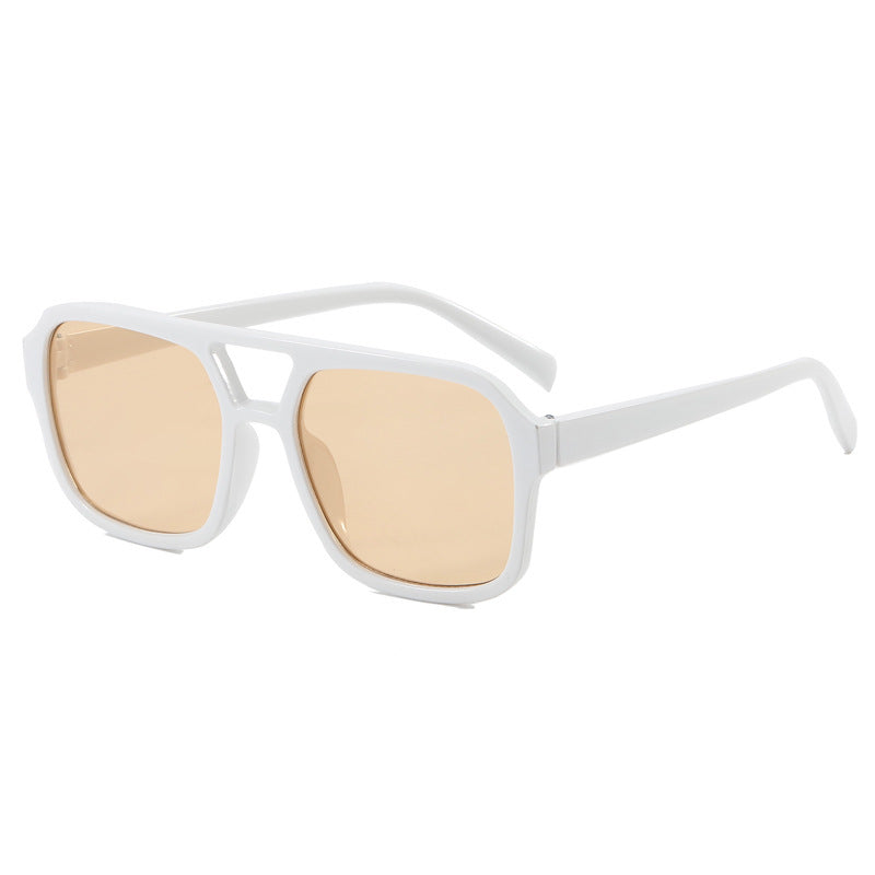 Lunettes de Soleil Rétro Femme Double Poutre - Protection UV Fashion Personnalisées
