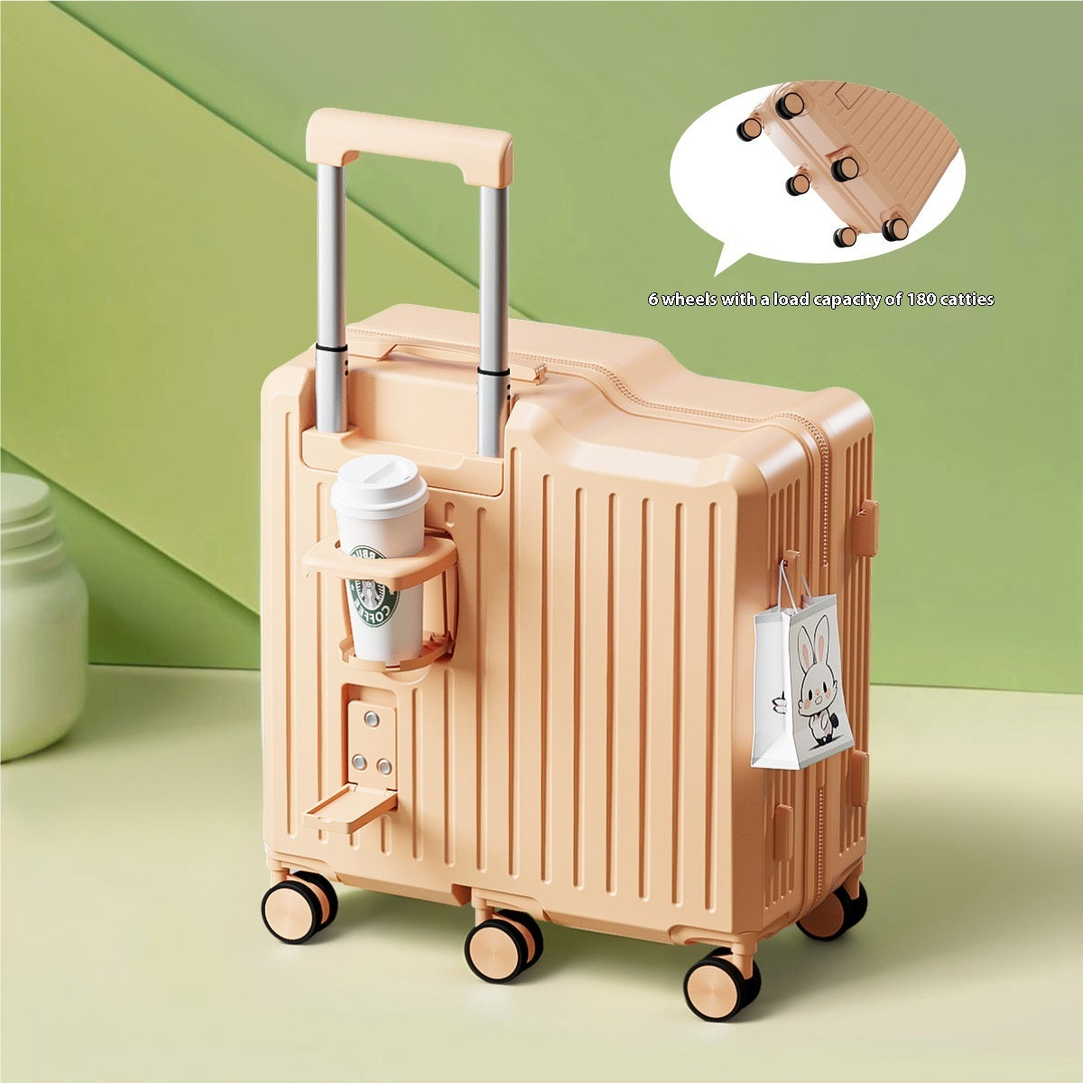 22 Inch Trolley Suitcase - Modern Design with Integrated Seat ABS PC
