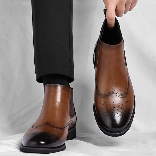 Boots Homme Vintage British Fourrées - Bottines Casual Hiver