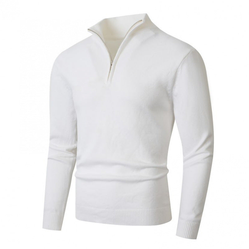 Pull Homme Grande Taille Doublé Polaire - Zip et Col Montant