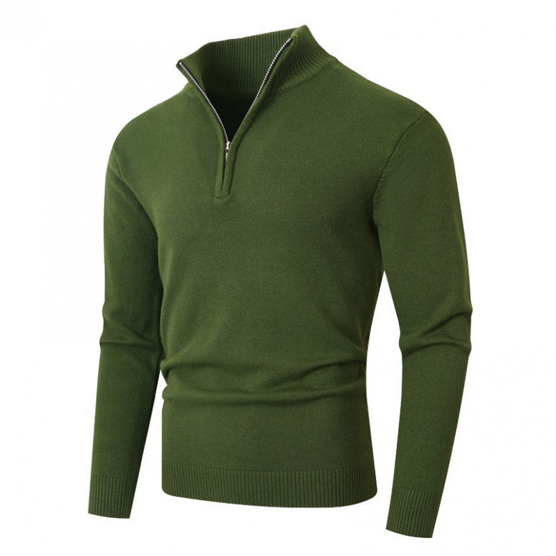Pull Homme Grande Taille Doublé Polaire - Zip et Col Montant