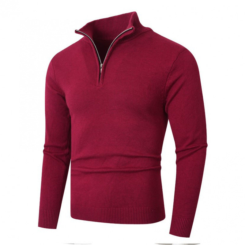 Pull Homme Grande Taille Doublé Polaire - Zip et Col Montant