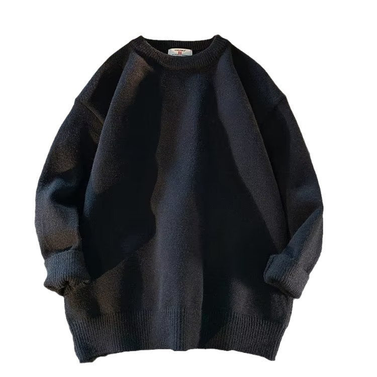 Pull Homme Col Rond Loose Fit - Sweater Simple Printemps Automne