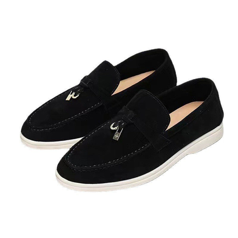 Men's Gommino Leather Moccasins - Lightweight Casual Slip-On Shoes, European Style