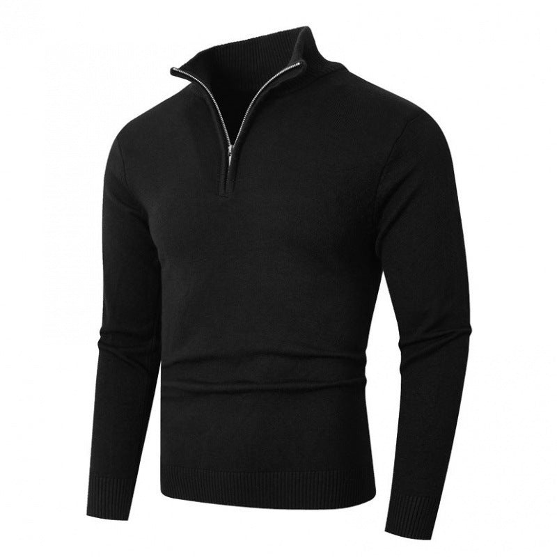Pull Homme Grande Taille Doublé Polaire - Zip et Col Montant