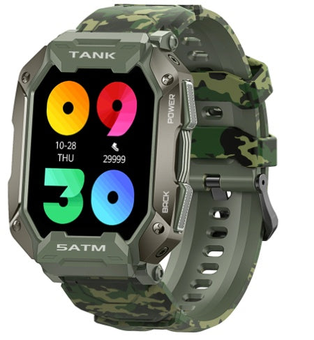 Outdoor Waterproof Smartwatch 5ATM IP69K - Bluetooth Sport
