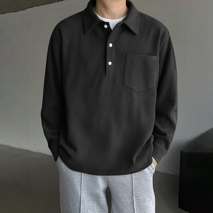 T-shirt Homme Casual Rétro Américain - Polyester Loose Fit