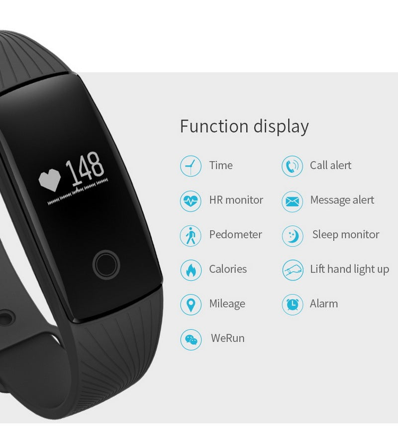 Fitness Smart Bracelet - Activity Tracker with Heart Rate Monitor