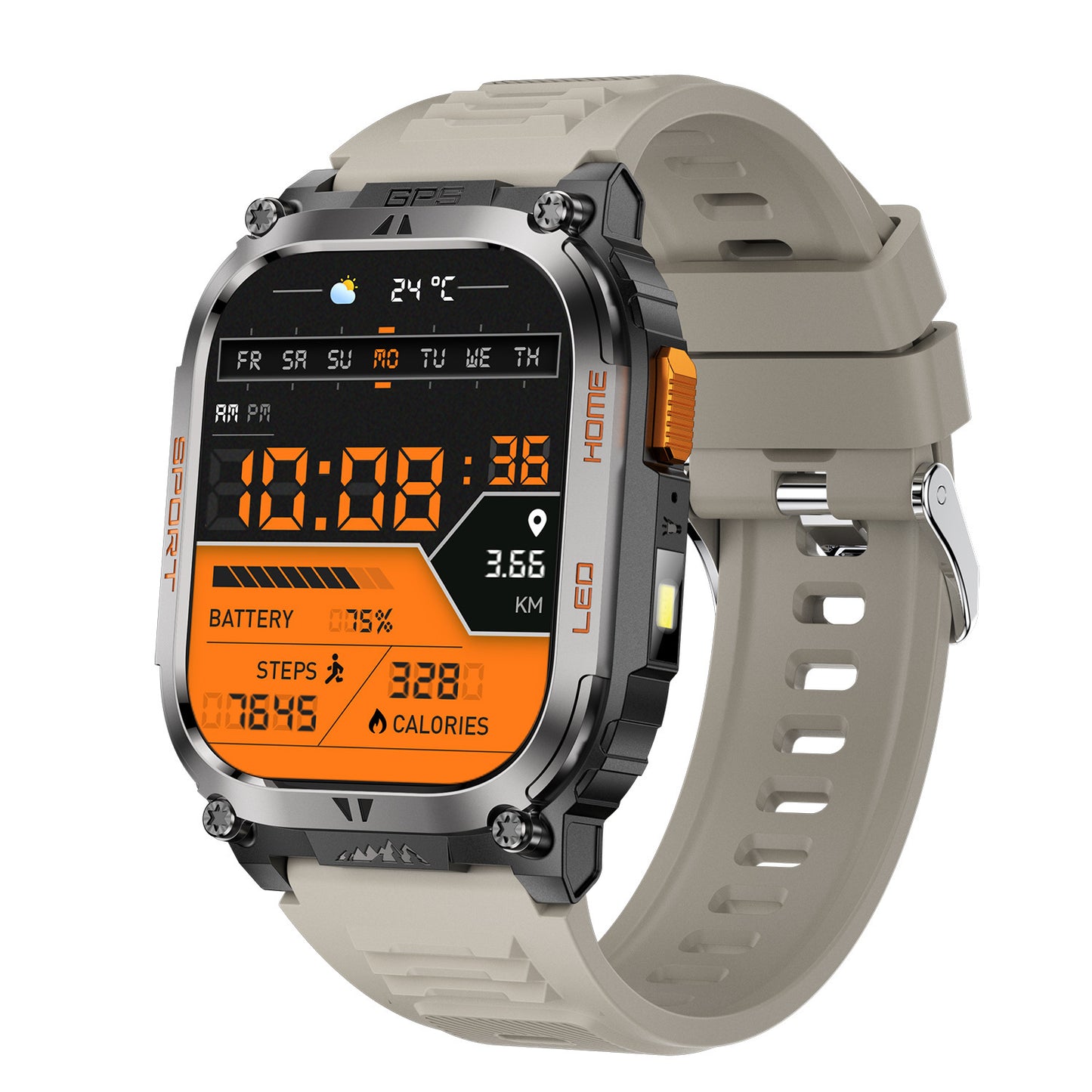 QX18 GPS Connected Bracelet - Sport Health LED Activity Tracking