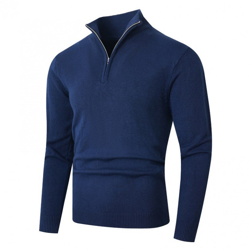 Pull Homme Grande Taille Doublé Polaire - Zip et Col Montant