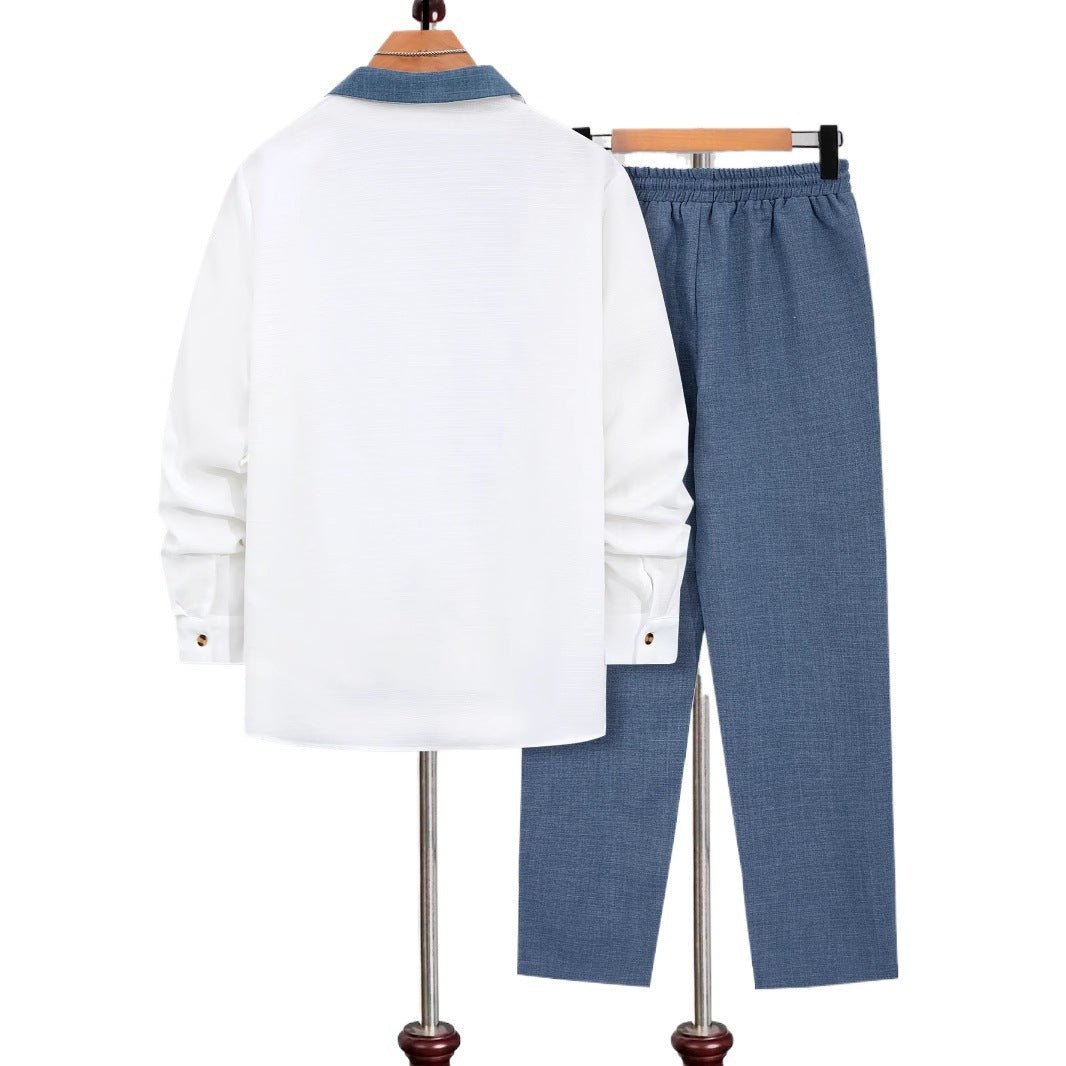 Ensemble Costume Décontracté Homme - Veste et Pantalon Créatif